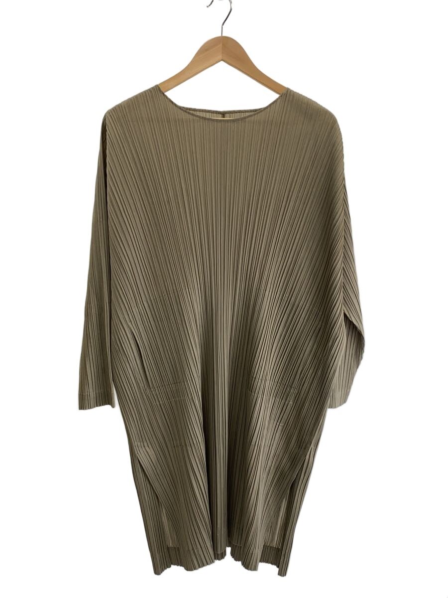 【中古】PLEATS PLEASE ISSEY MIYAKE◆長袖衣装/3/ポリエステル/GRY/無地/PP01-JT142【レディース御召しもの】