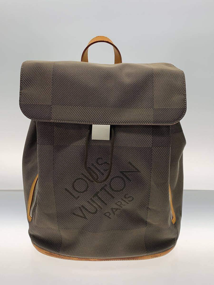 【中古】LOUIS VUITTON◆ピオニエ_ダミエ・ジェアン/ナイロン/BRW【御徒面子】