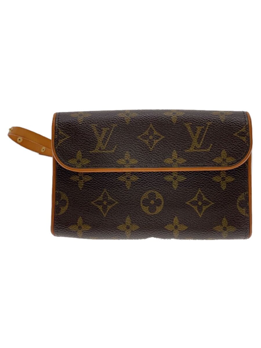 【中古】LOUIS VUITTON◆ポシェット・フロランティーヌ_モノグラム・帆布_BRW/PVC/BRW【御徒面子】