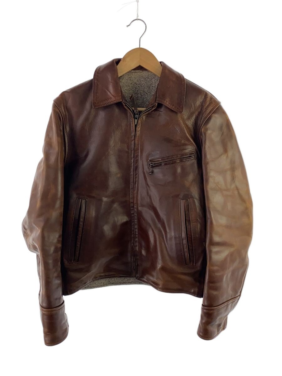 【中古】AERO LEATHER◆なめし革上衣・上衣/--/なめし革/BRW【メンズウェア】