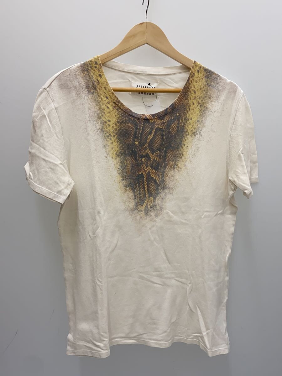 【中古】Maison Martin Margiela◆11SS/ここのえ期/パイソンスネーク柄Tシャツ/46/コットン/ホワイト//【メンズウェア】|2nd STREET 店