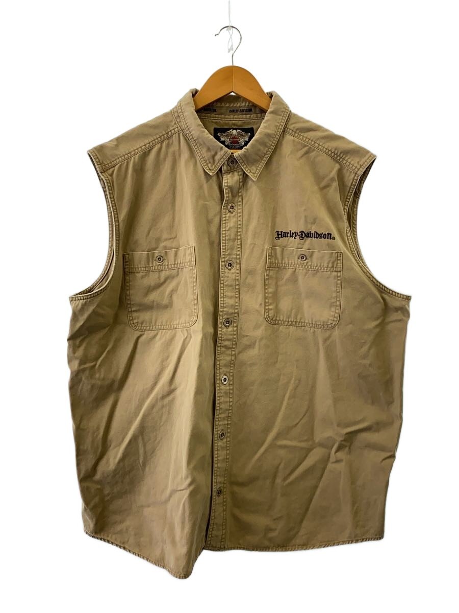 【中古】HARLEY DAVIDSON◆より良い/XXL/綿織物/BEG【メンズウェア】