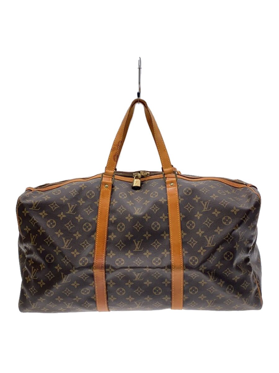 【中古】LOUIS VUITTON◆ルイヴィトン/キーポル55_モノグラム・帆布_BRW/PVC/赤銅色/総柄【御徒面子】