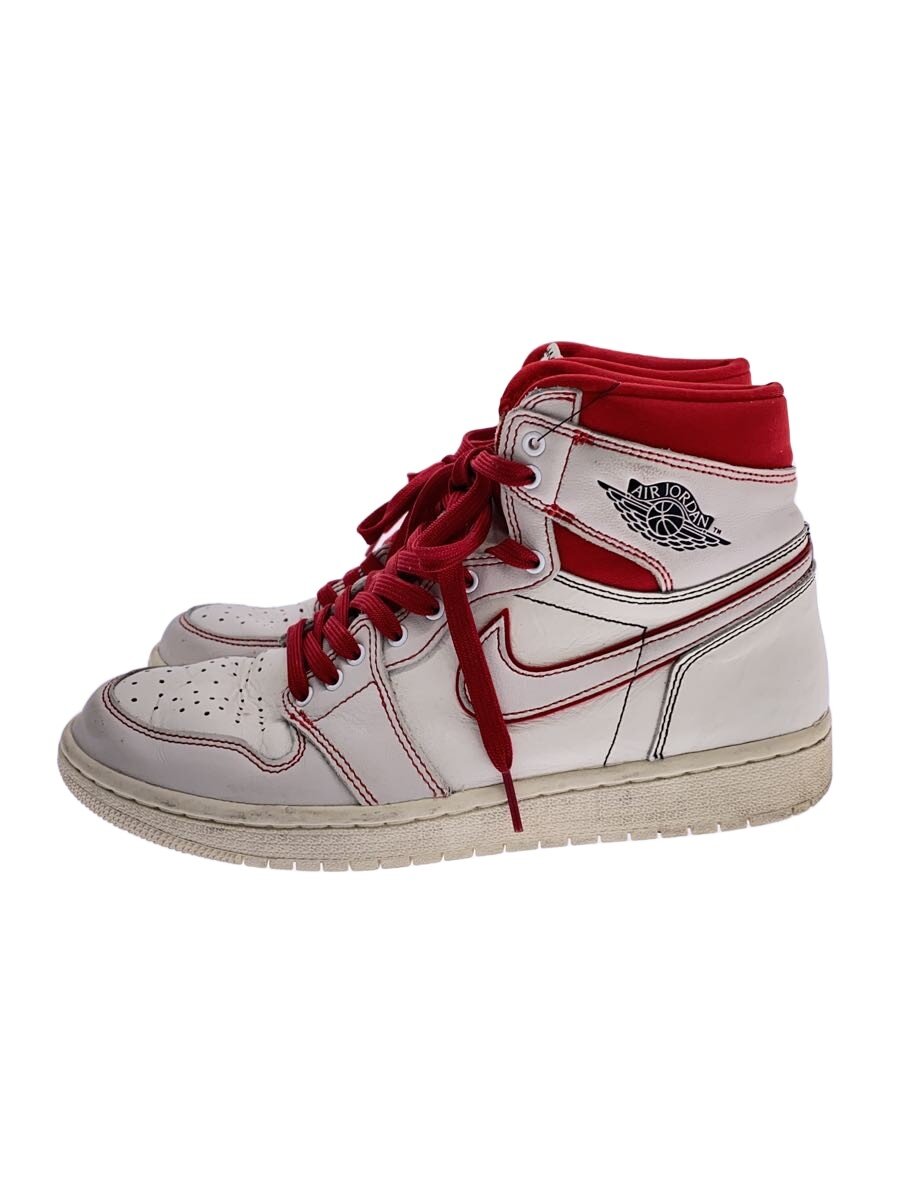 【中古】NIKE◆AIR JORDAN 1 RETRO HIGH OG/エアジョーダン1レトロハイ/ホワイト/26.5cm/WHT【シューズ】｜2ｎｄ STREET 店
