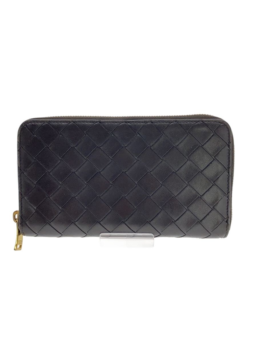 【中古】BOTTEGA VENETA◆長金入れ/なめし革/BRW/無地/メンズ【服飾雑貨他】