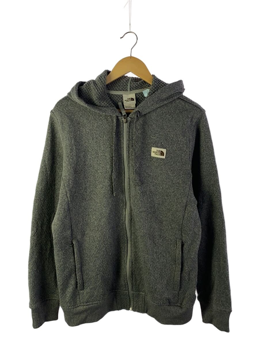 【中古】THE NORTH FACE◆ジップパーカー/L/ポリエステル/GRY/無地/NF0A3YQO【メンズウェア】