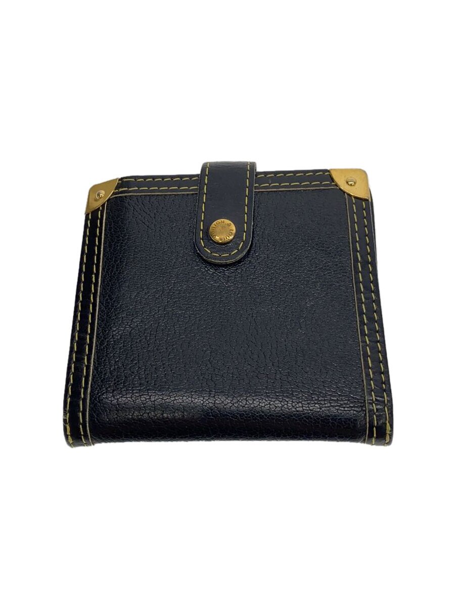 【中古】LOUIS VUITTON◆財布/レザー/BLK/無地/レディース【服飾雑貨他】