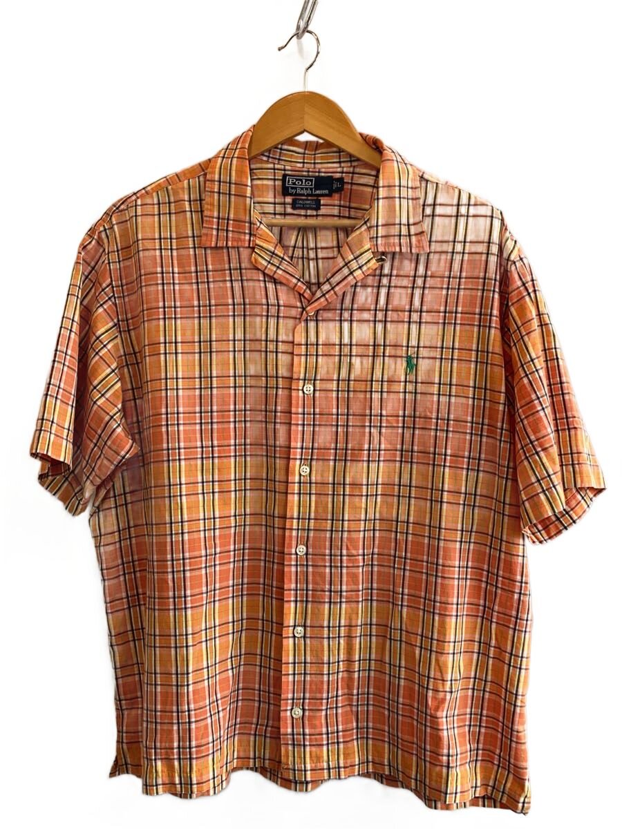 【中古】POLO RALPH LAUREN◆CALDWELL/半袖プルオーバー/L/綿織物/ORN【メンズウェア】