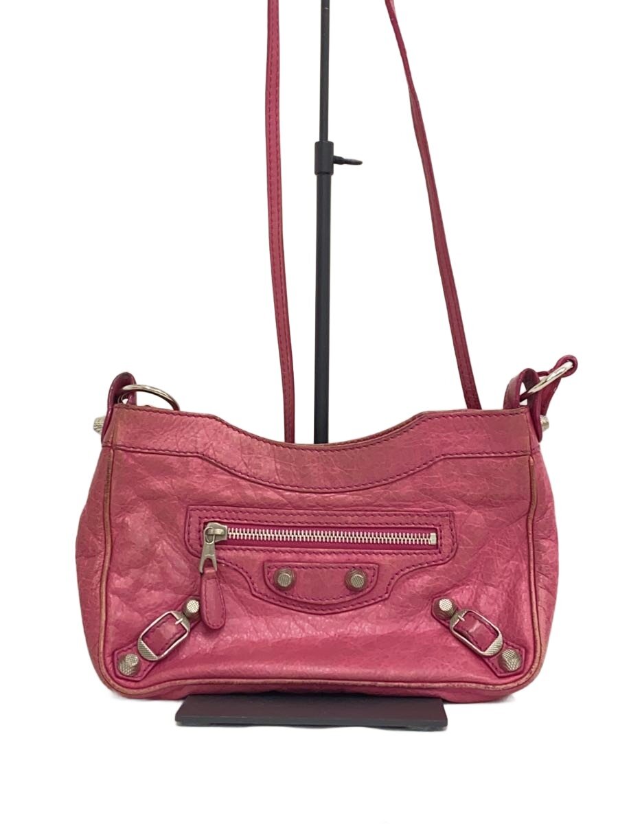 【中古】BALENCIAGA◆ショルダーバッグ/なめし革/PNK/237203・5540・002123【御徒面子】