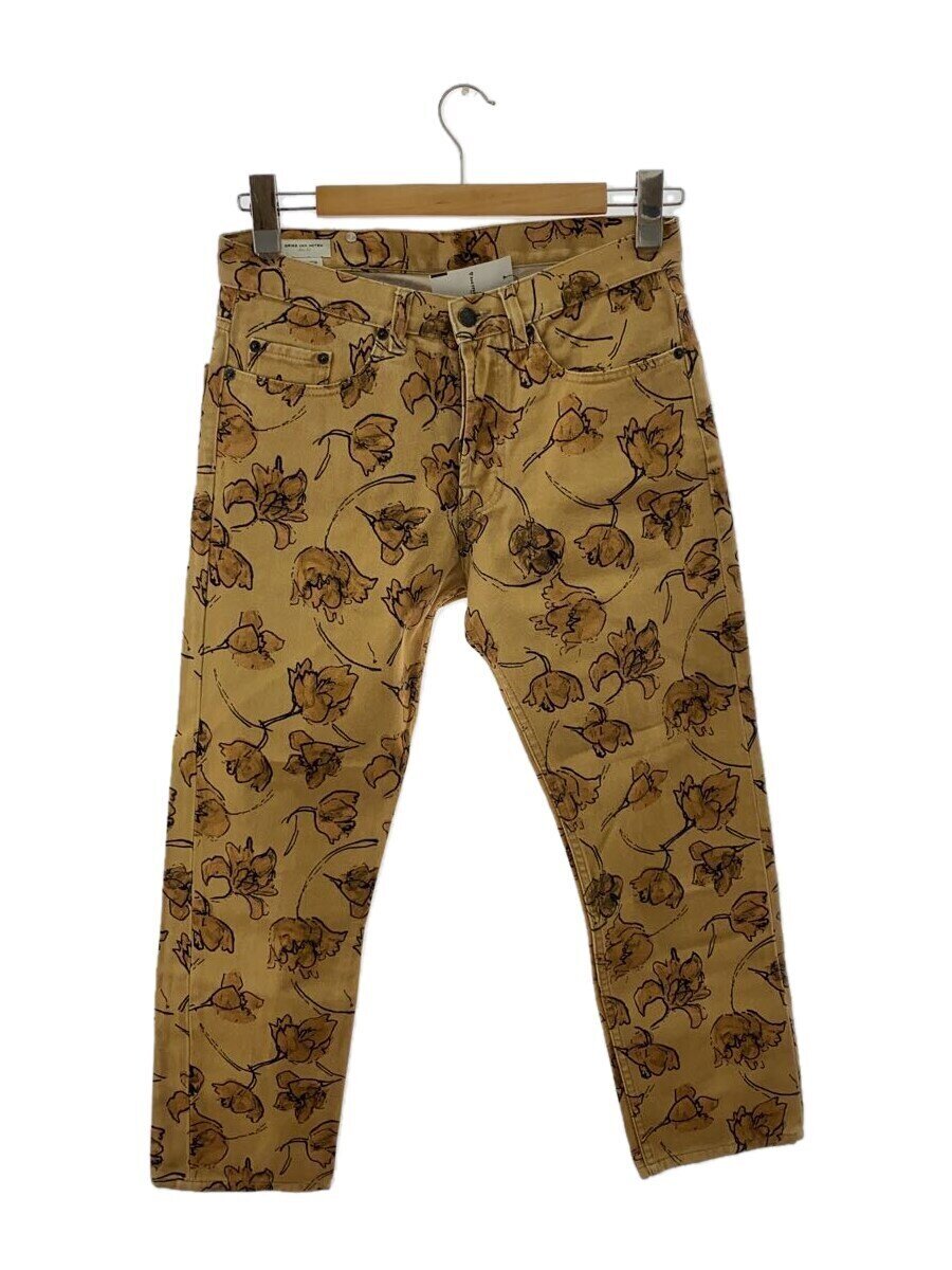 【中古】DRIES VAN NOTEN◆下つ方/29/綿織物/BEG/総柄【メンズウェア】