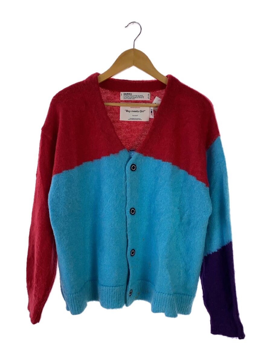 【中古】DAIRIKU◆22SS/ツートン/NANA/モヘヤ混/ジレー(朦々たる)/FREE/ナイロン/RED/22SS K-2【メンズウェア】