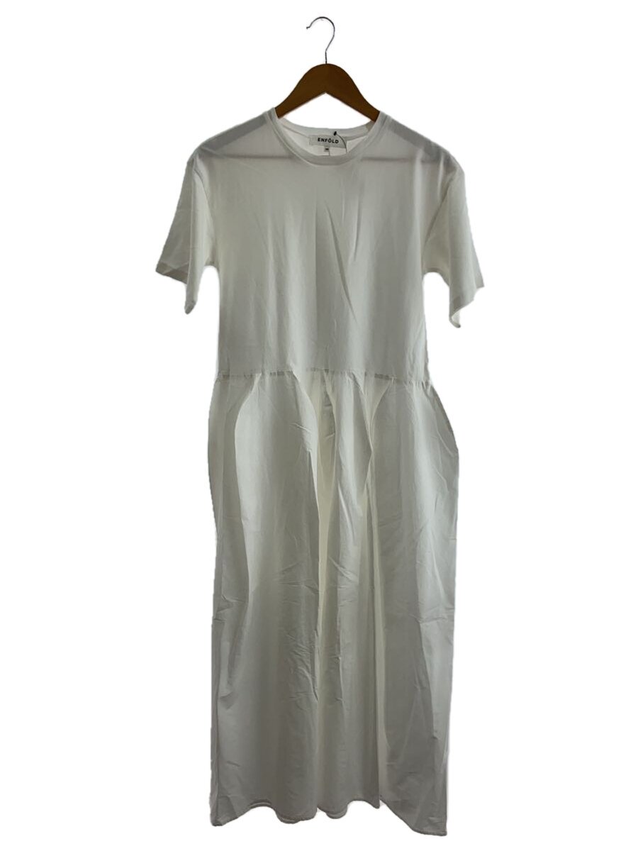 【中古】ENFOLD◆半袖衣装/38/綿織物/WHT/300FS883-1070【レディース御召しもの】