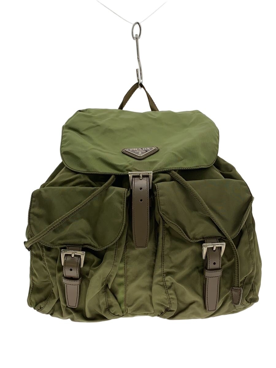【中古】PRADA◆リュック/ナイロン/KHK/無地/B6677F//【バッグ】｜2ｎｄ STREET 店
