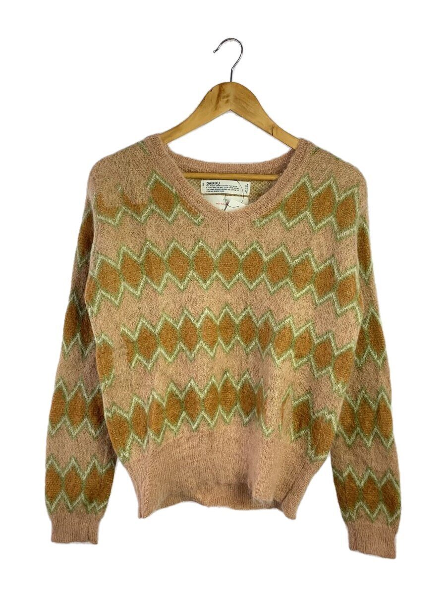 【中古】DAIRIKU◆Tite Border Knit Pullover/M/ナイロン/BEG/総柄/23AW K-1【メンズウェア】|2nd STREET 店