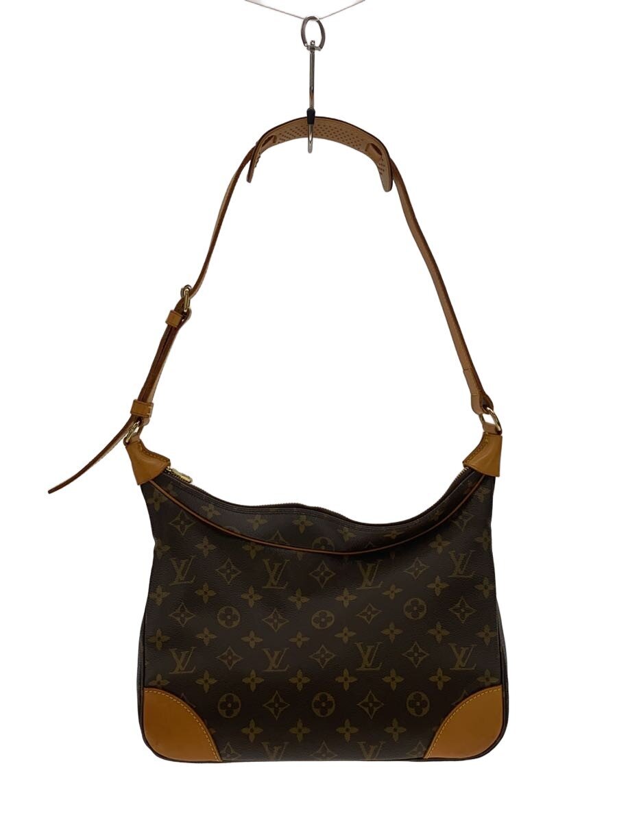 【中古】LOUIS VUITTON◆ブローニュ30_モノグラム・帆布/赤銅色【御徒面子】