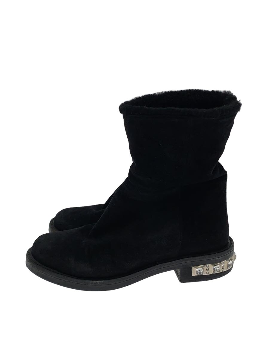 【中古】MIU MIU◆ブーツ/35/BLK/スウェード【シューズ】｜2ｎｄ STREET 店