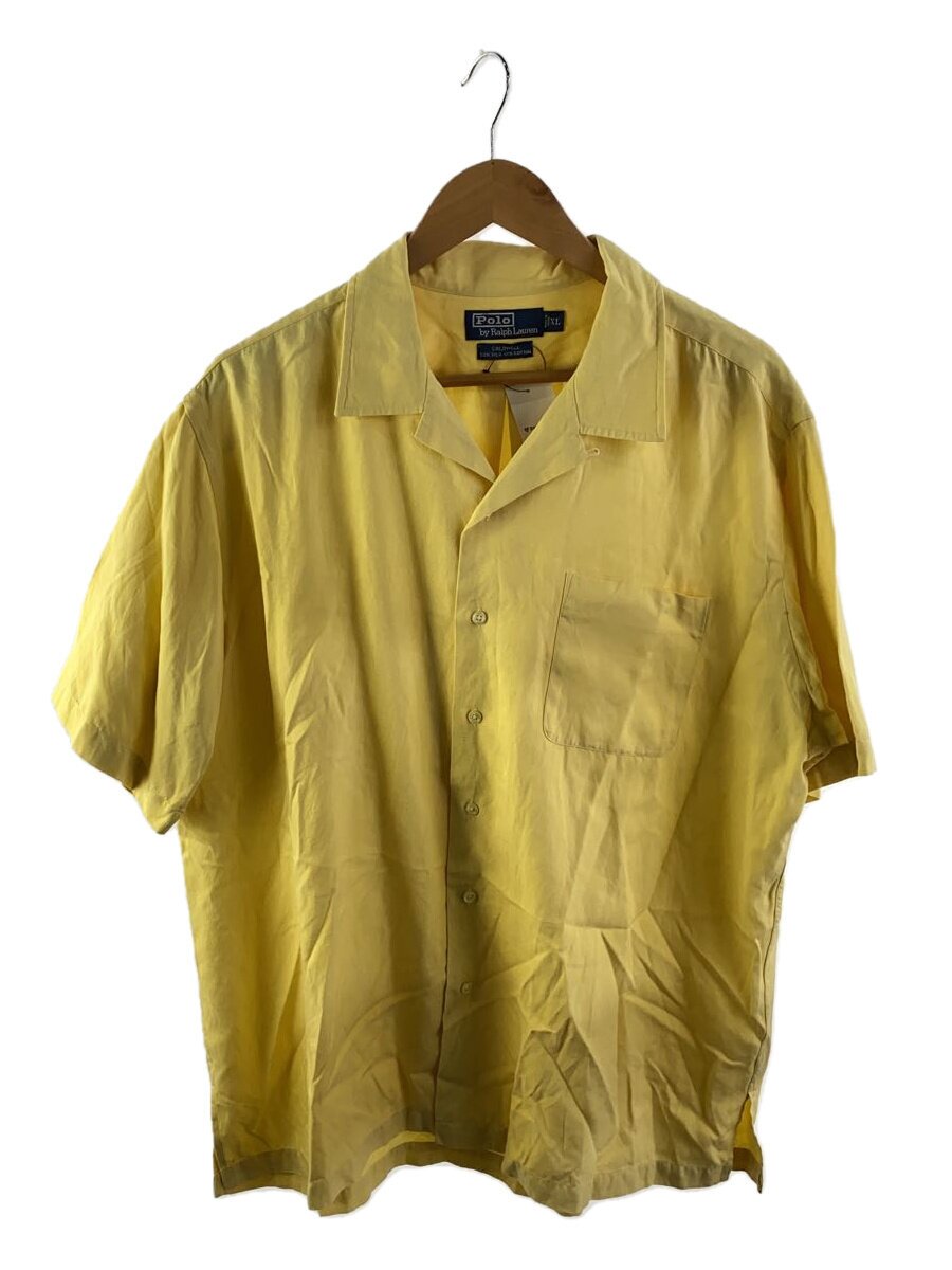 【中古】POLO RALPH LAUREN◆半袖プルオーバー/XL/絹地/YLW/無地//【メンズウェア】