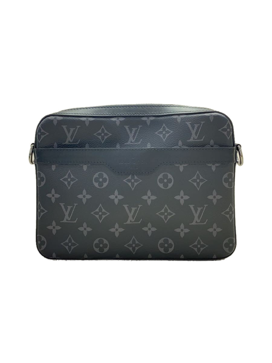 【中古】LOUIS VUITTON◆3重協奏曲・伝達人/ショルダーバッグ/なめし革/BLK/モノグラム/M69443【御徒面子】