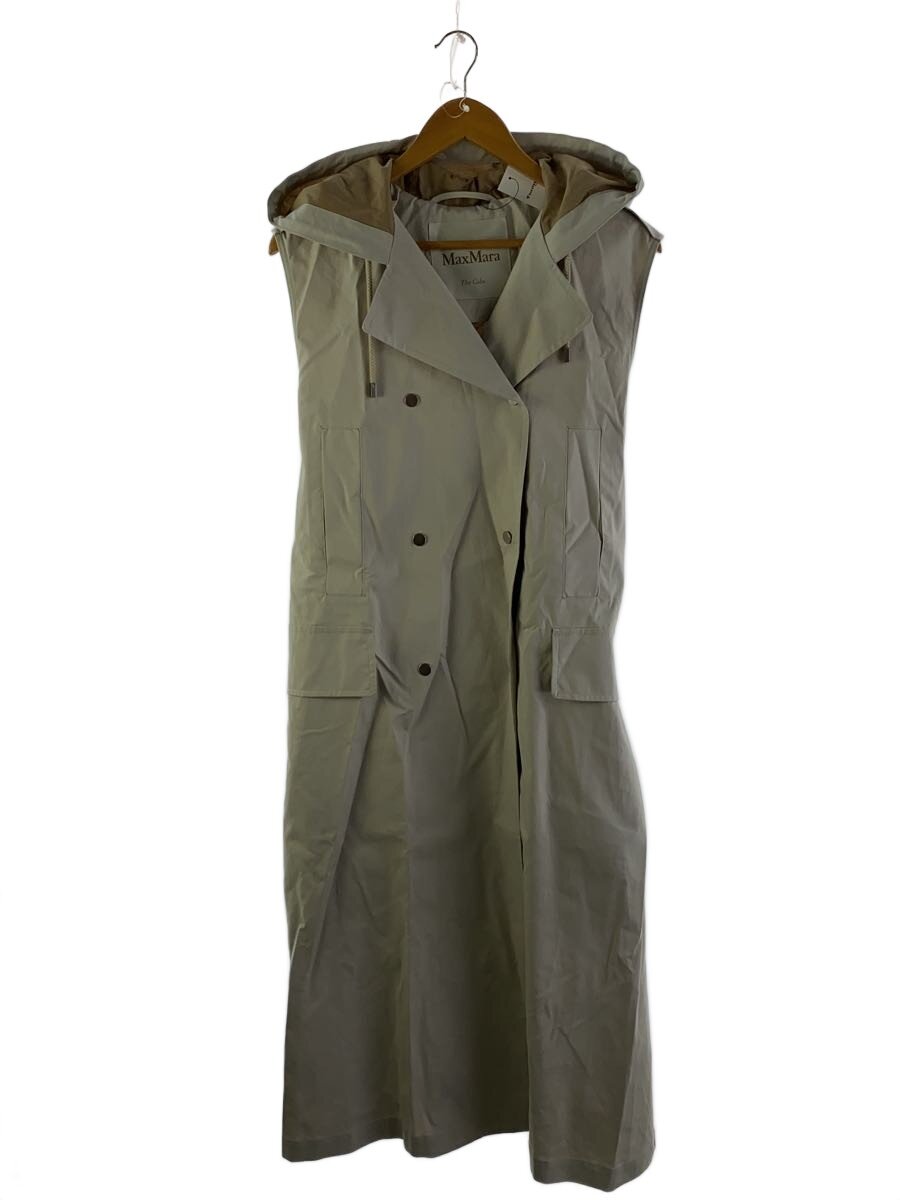 【中古】MAX MARA◆the cube/ノースリーブ厚地の外套/38/綿織物/CRM/902102276【レディースお召しもの】