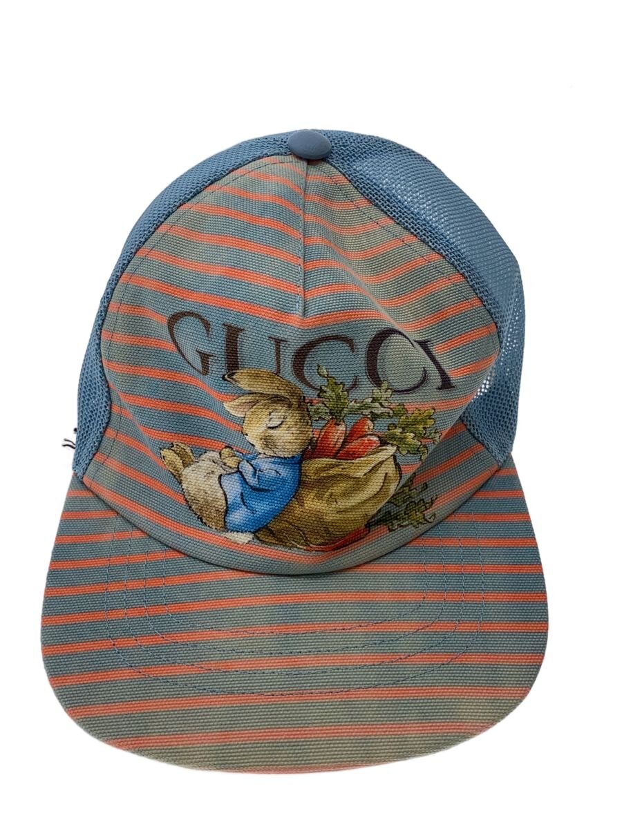 【中古】GUCCI◆旗がしら/FREE/帆布/BLU/刷り上げる/レディース【服飾雑貨他】