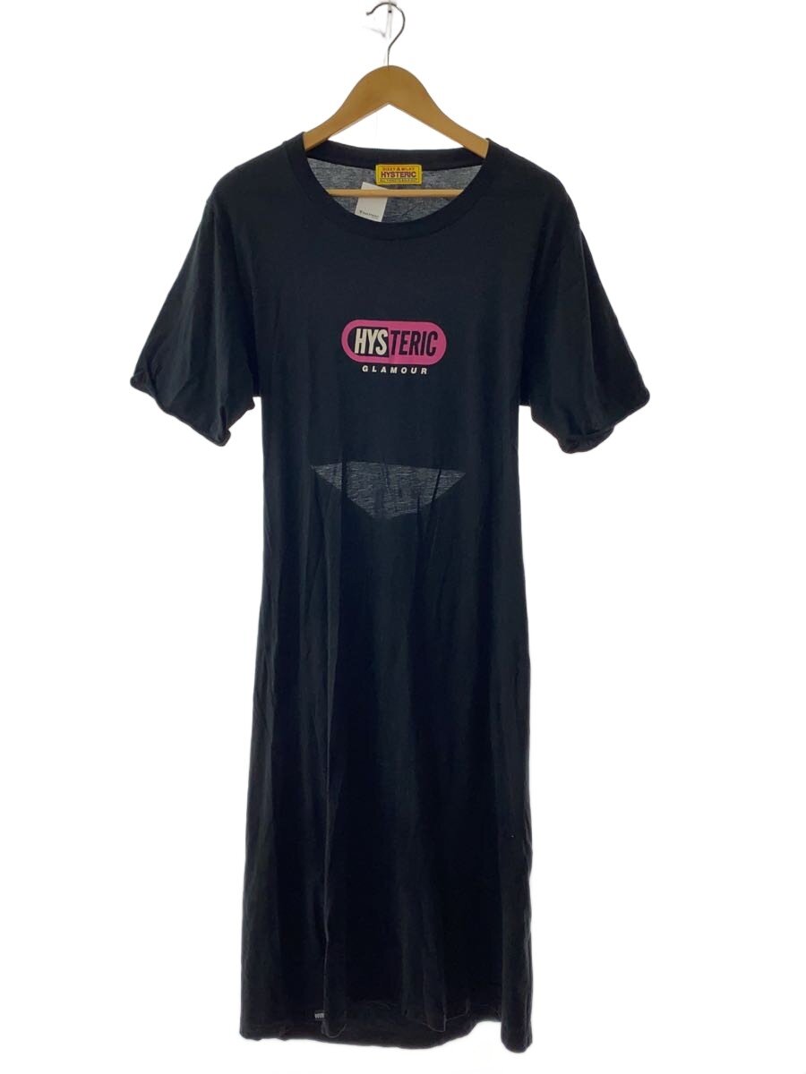 【中古】HYSTERIC◆22SS/CAPSULE GIRL/半袖衣装/FREE/綿織物/BLK【レディース御召しもの】