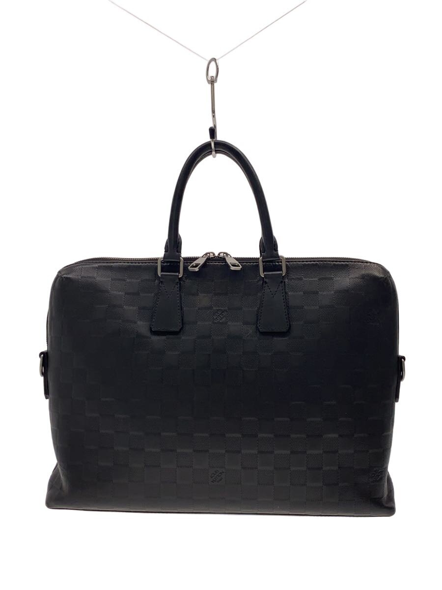 【中古】LOUIS VUITTON◆ポルト・ドキュマン・ジュール_ダミエ・グラフィット/PVC/BLK【御徒面子】