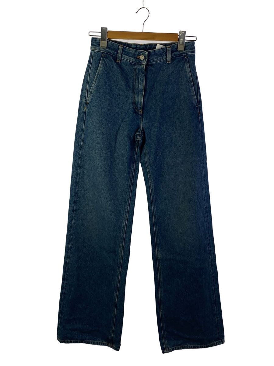 【中古】MM6◆22AW/ストレートワイドデニムパンツ/広広としたズボン下/40/綿織物/IDG/S52天使の都市0174//【レディース御召しもの】