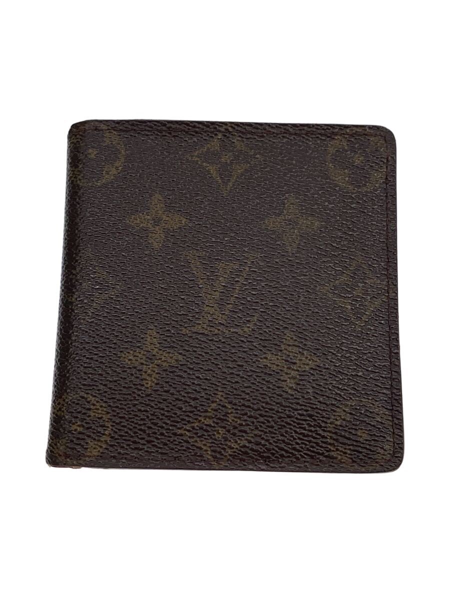【中古】LOUIS VUITTON◆ポルト・ビエ・6カルト・クレディ_モノグラム・帆布/PVC/BRW/モノグラム/メンズ【服飾雑貨他】