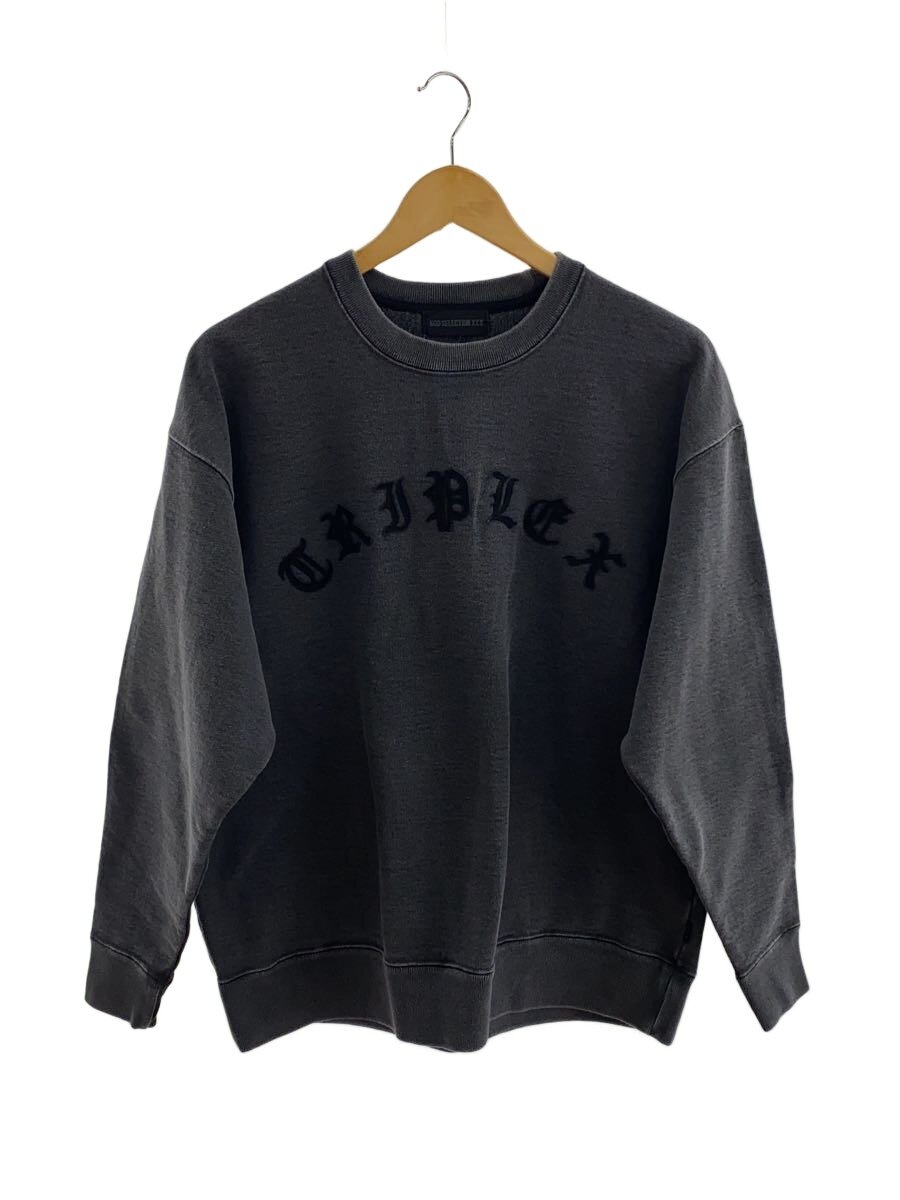 【中古】GOD SELECTION XXX◆CREW NECK SWEAT SHIRT/汗水/S/綿織物/BLK/GX-S25-CS-04【メンズウェア】