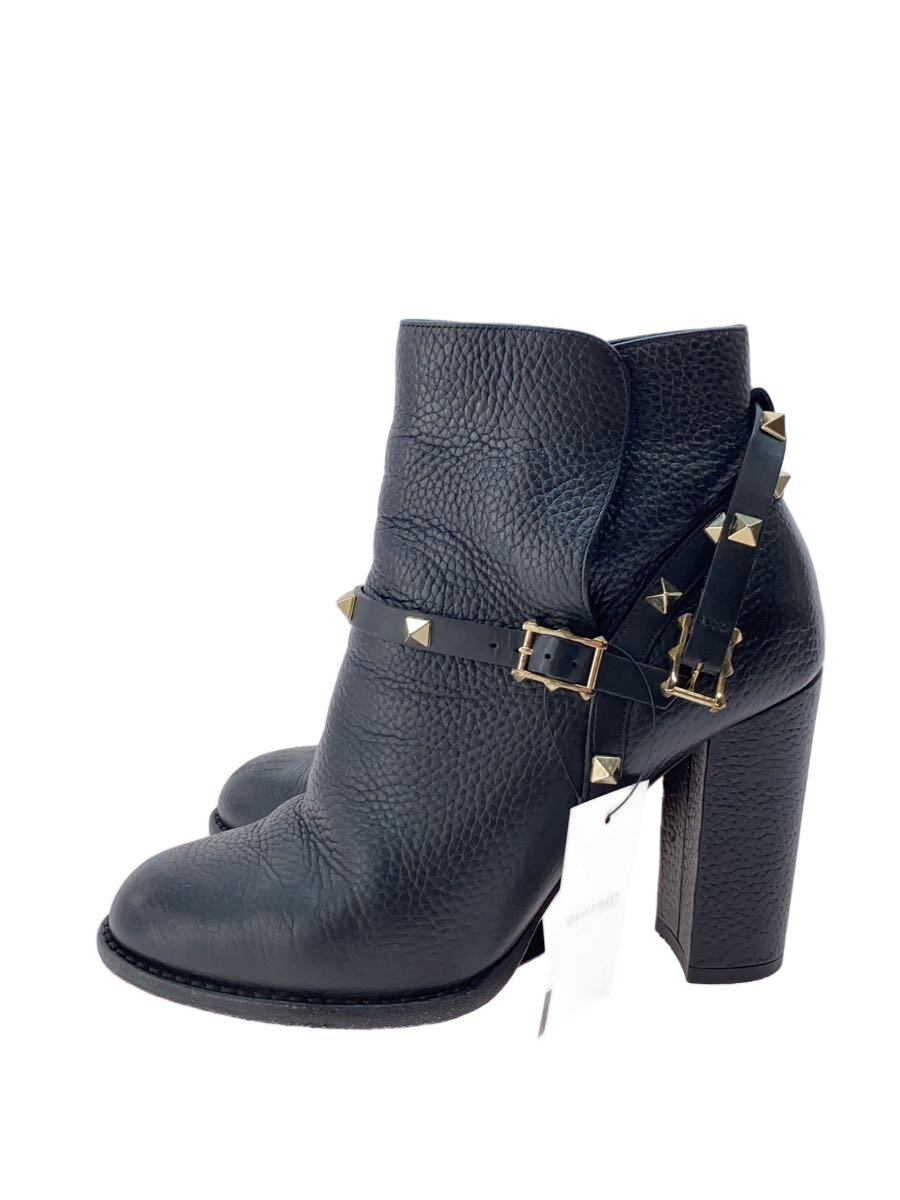 【中古】VALENTINO◆遊撃手ブーツ/38/BLK/DL710 138【シューズ】