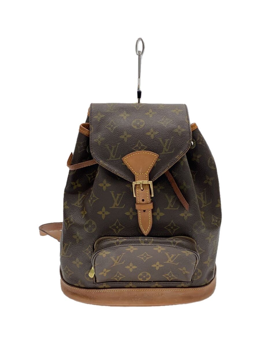 【中古】LOUIS VUITTON◆モン掏摸MM_モノグラム・帆布_BRW/PVC/BRW/総柄【御徒面子】