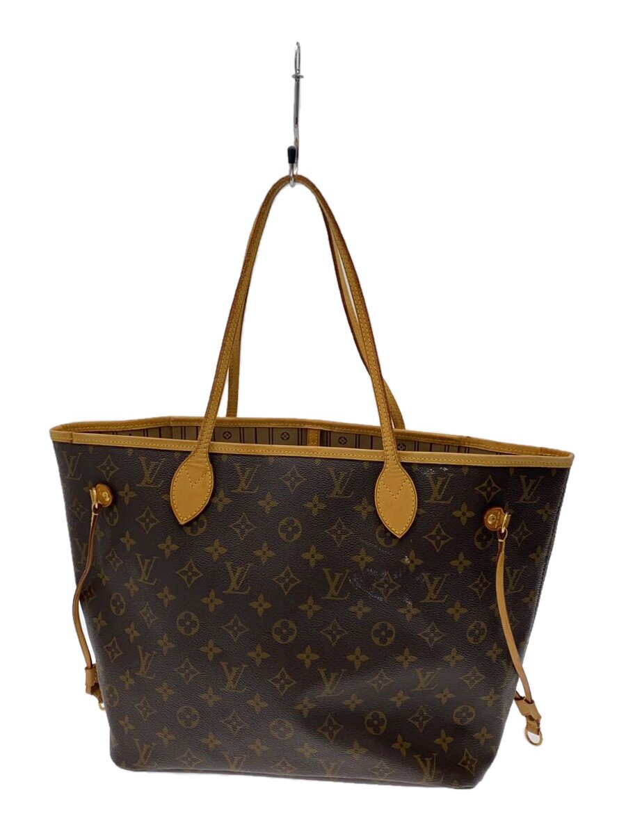 【中古】LOUIS VUITTON◆1)ネヴァーフルMM_モノグラム・帆布_BRW/PVC/BRW【御徒面子】