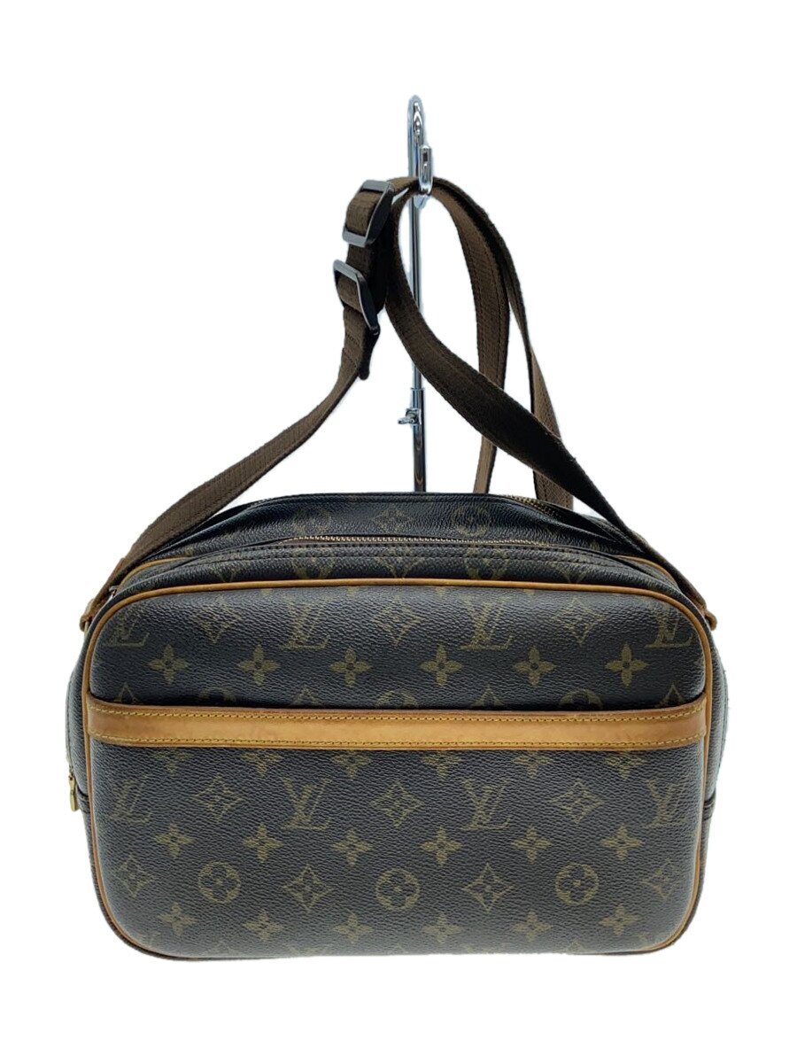 【中古】LOUIS VUITTON◆通信員PM_モノグラム・帆布_BRW/PVC/BRW/総柄//【御徒面子】