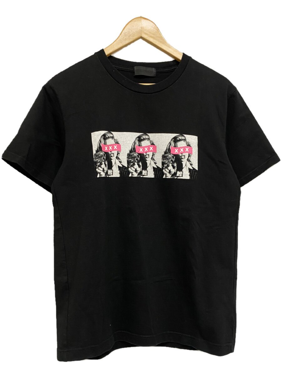 【中古】GOD SELECTION XXX◆プルオーバー/S/綿織物/BLK/刷り上げる【メンズウェア】