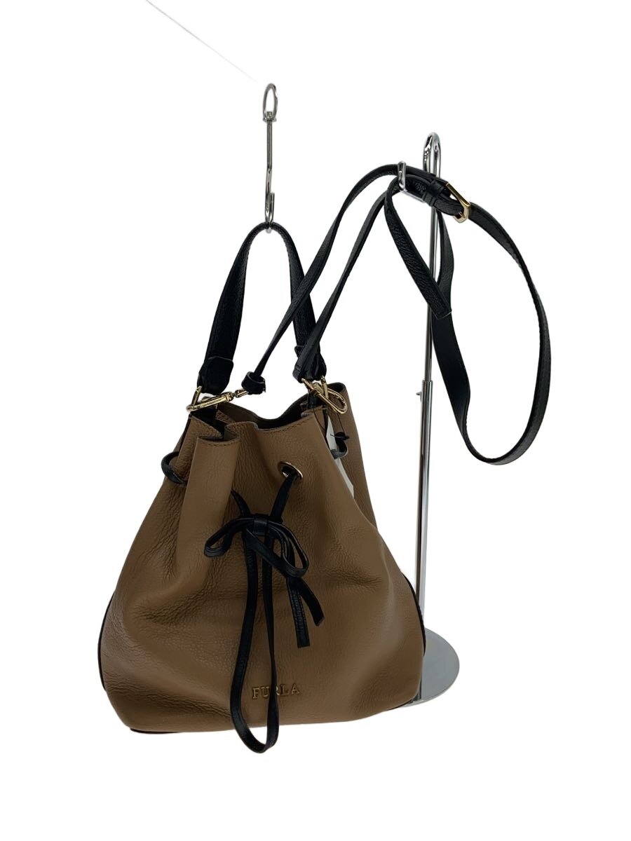 【中古】FURLA◆御徒面子/なめし革/BRW【御徒面子】
