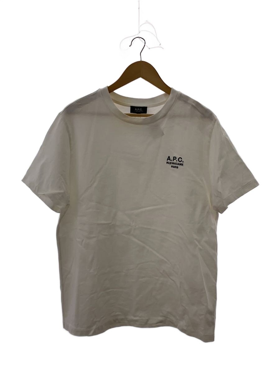 【中古】A.P.C.◆ロゴタイプ刺しゅうプルオーバー/XL/綿織物/WHT/25082-1-97891//【メンズウェア】