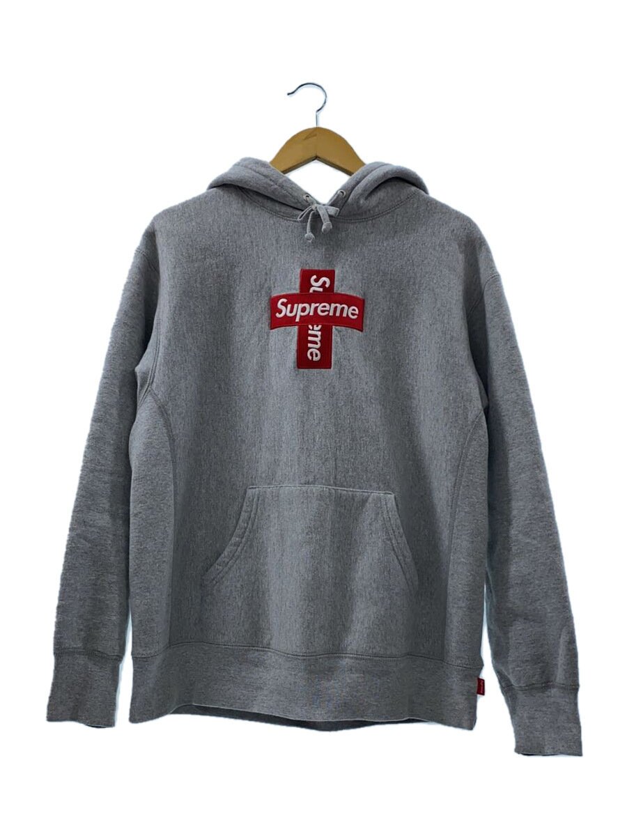 【中古】Supreme◆Cross Box Logo Hooded Sweatshirt/パーカー/S/綿織物/薄墨色【メンズウェア】