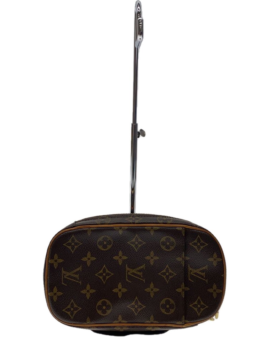 【中古】LOUIS VUITTON◆ポシェット・ガンジュ_モノグラム・帆布_BRW/PVC/BRW【御徒面子】