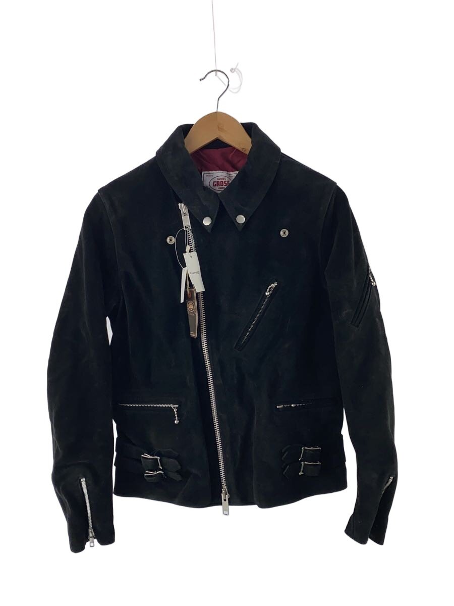 【中古】JAMES GROSE◆GEORGIAN COW SUEDE/36/牛皮/BLK/JAM21W000461【メンズウェア】
