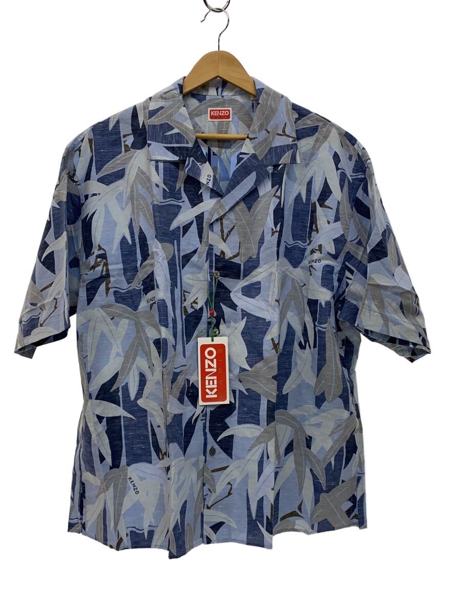 【中古】KENZO◆Chiku-rin Camo Hawaiian Short Sleeve Shirt/半袖プルオーバー/L/BLU【メンズウェア】