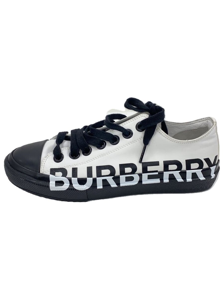 【中古】BURBERRY◆ローカットスニーカー/37/WHT/なめし革【シューズ】