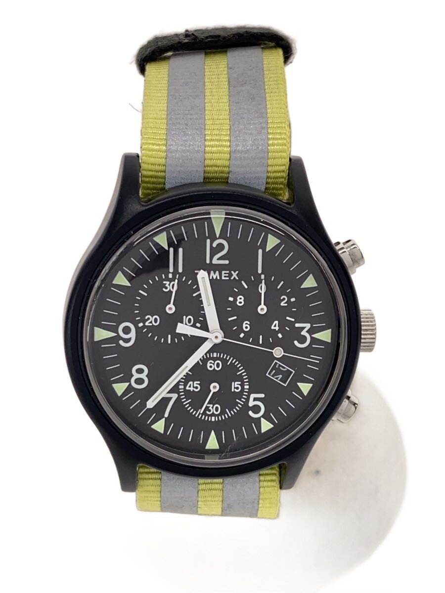 【中古】TIMEX◆石英ウオッチ/アナログ/--/BLK【服飾雑貨他】
