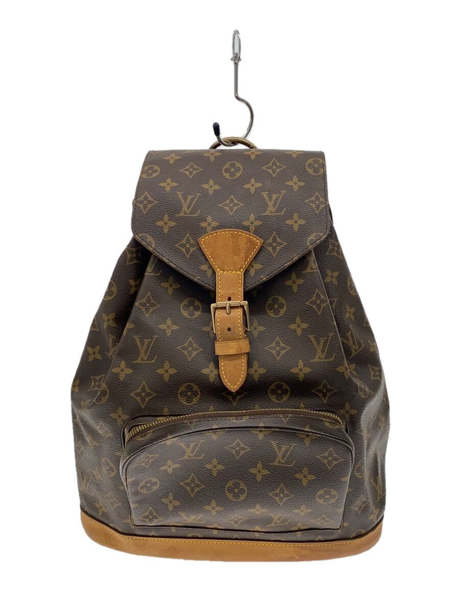 【中古】LOUIS VUITTON◆モン掏摸_モノグラム・帆布_BRW/PVC/BRW【御徒面子】