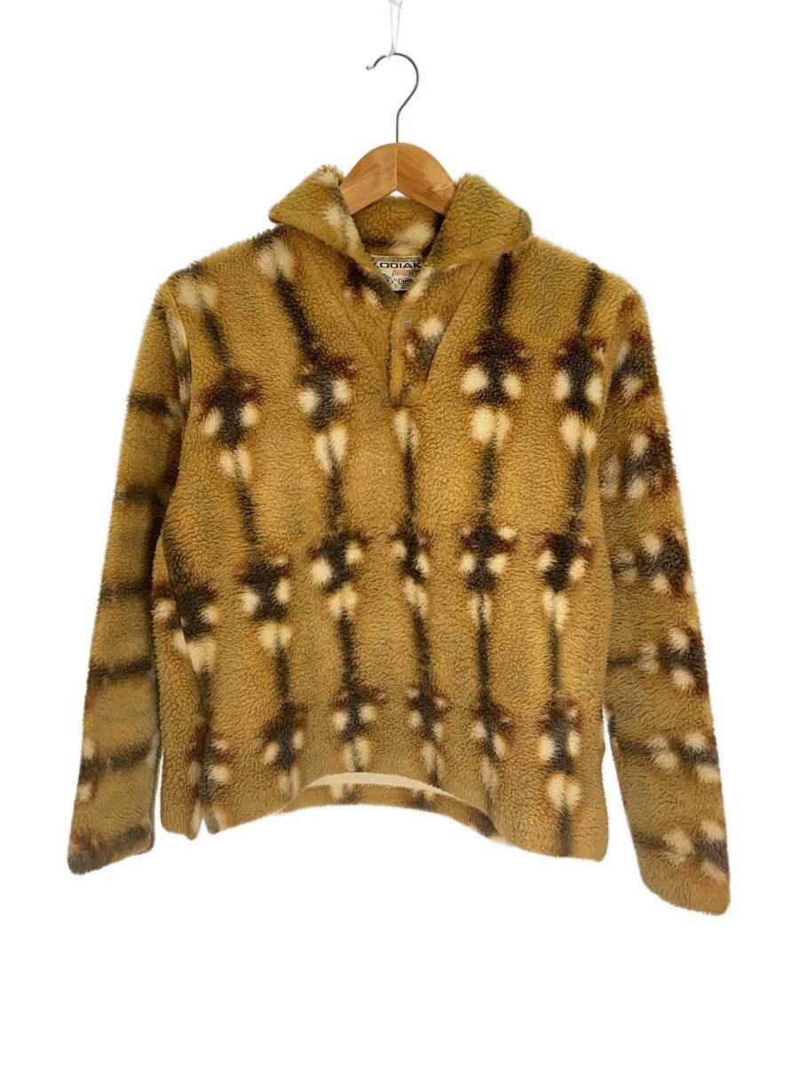 【中古】kodiak campus/50s頃/フェイクファープルオーバー/トップス/S/駱駝/毛の荒物柄【メンズウェア】