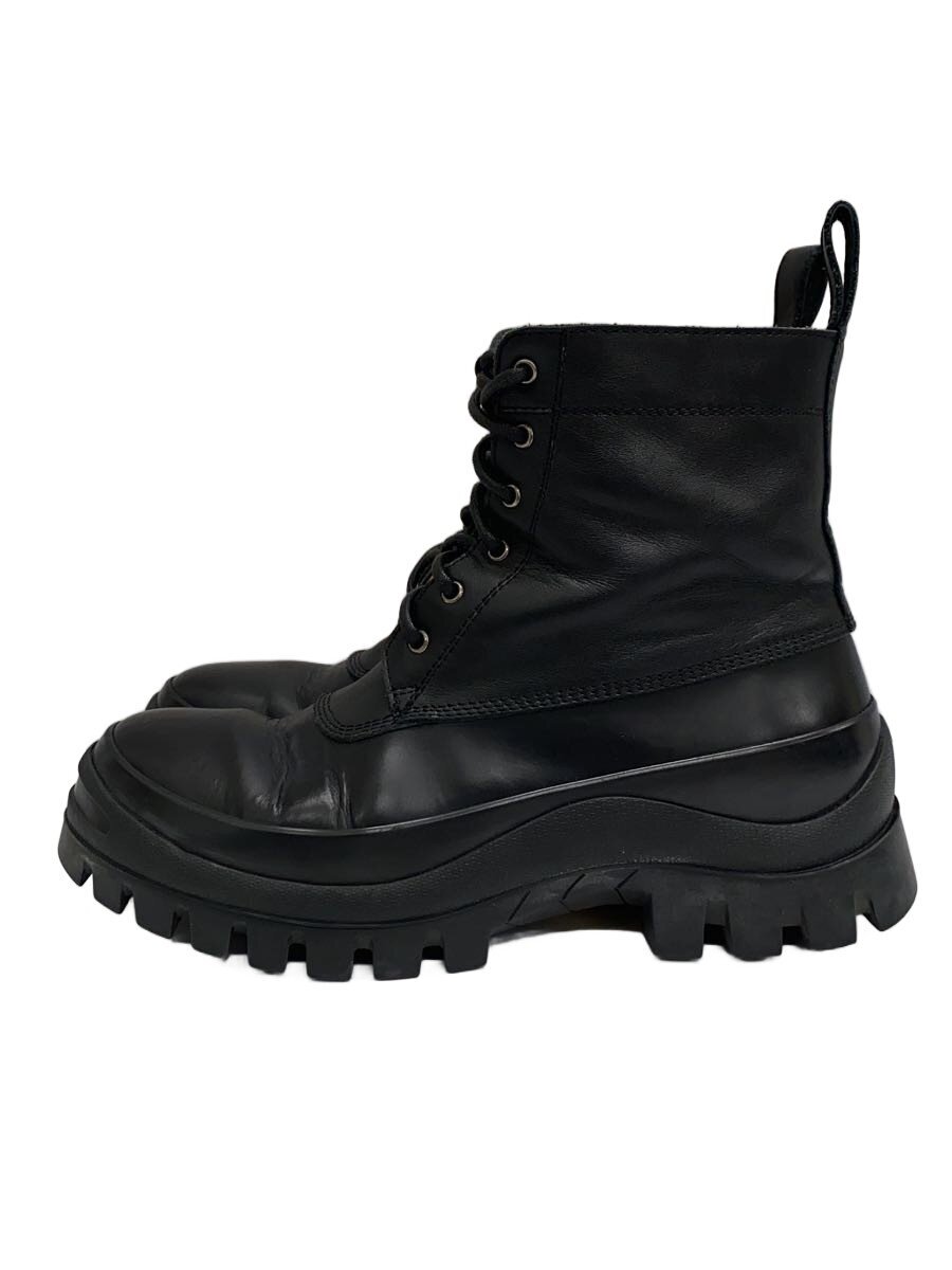 【中古】JIL SANDER◆サイドジップ チャンキーソール レースアップブーツ/38/BLK/JS33158A【シューズ】