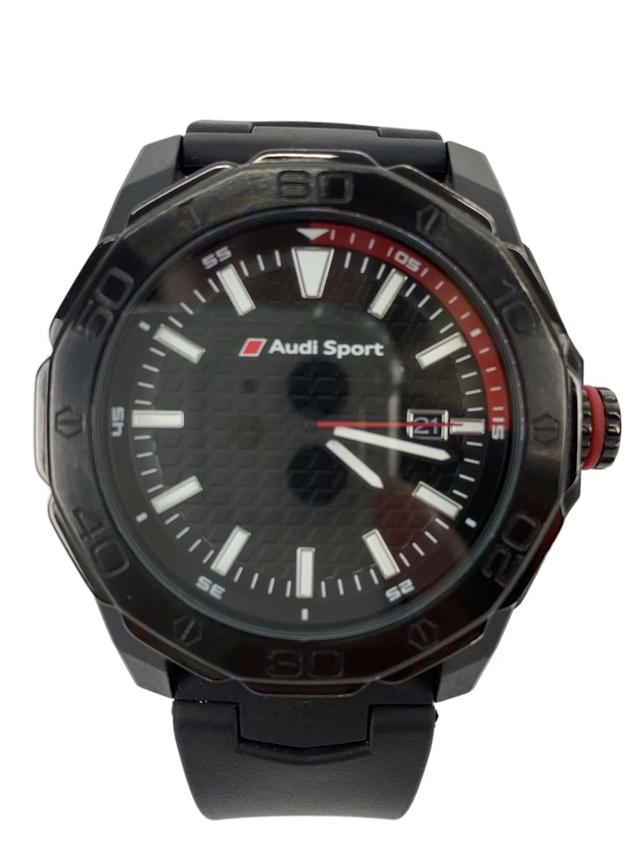 【中古】audi sport/石英ウオッチ/アナログ/天然ゴム/BLK/12019012【服飾雑貨他】