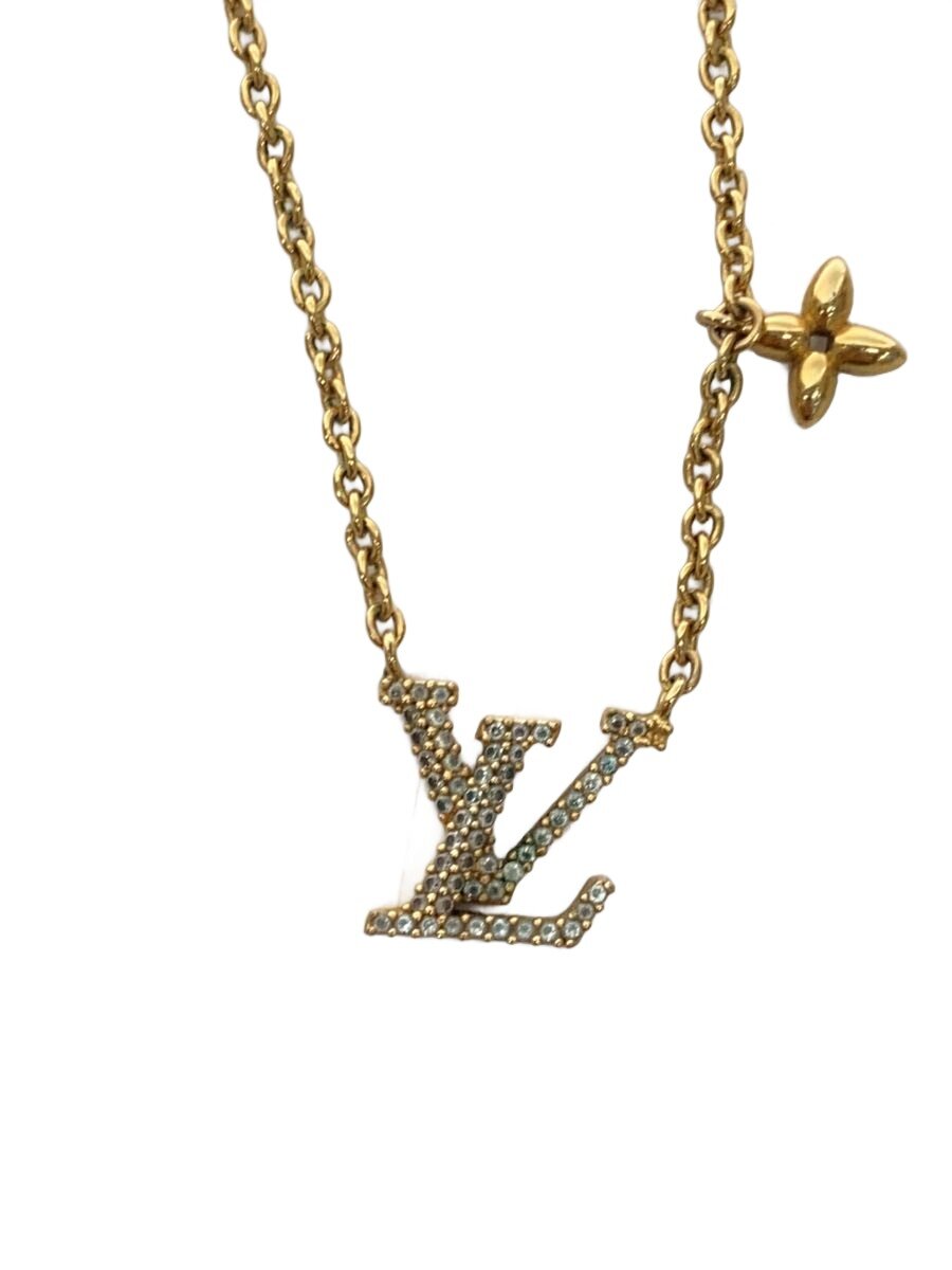 【中古】LOUIS VUITTON◆首飾り/メッキ/色つや石ころ/GLD/とっ始め有/メンズ/M00596//【服飾雑貨他】