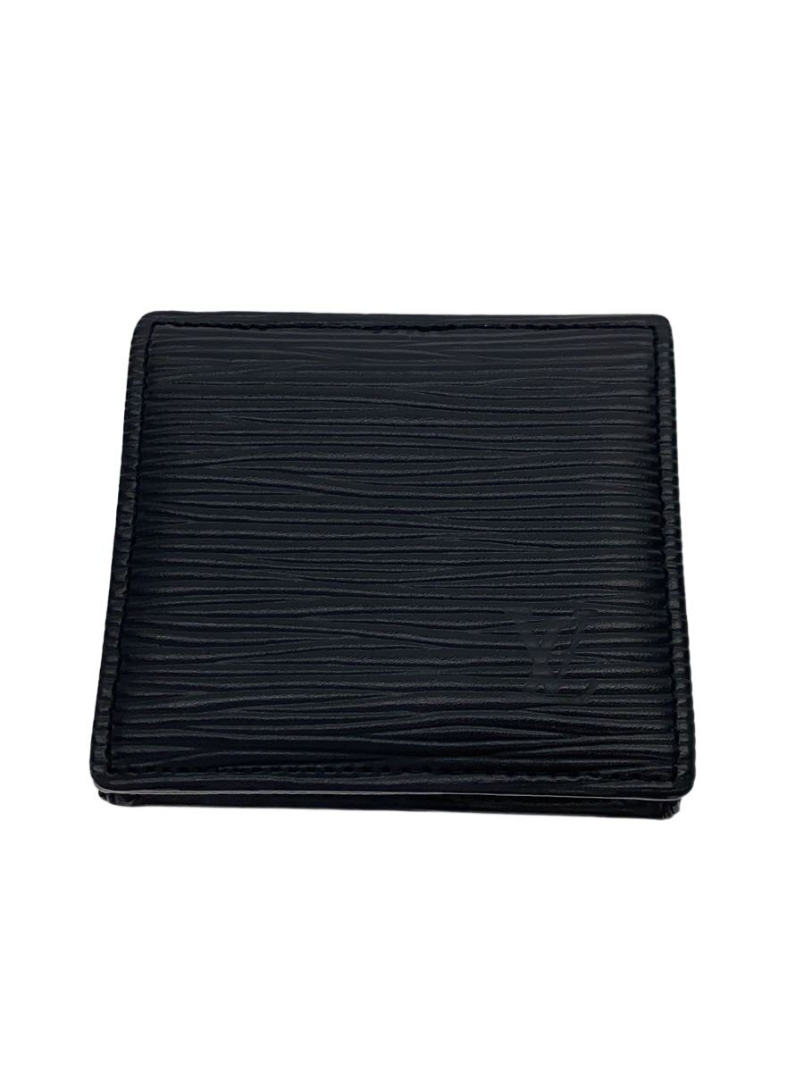 【中古】LOUIS VUITTON◆ポルト・モネ・ボワット_エピ/なめし革/BLK/メンズ【服飾雑貨他】