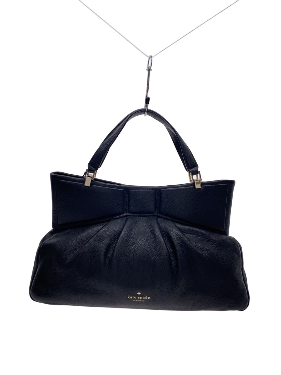【中古】kate spade new york◆ハンドバック/なめし革/BLK/無地/PXRU5250//【御徒面子】