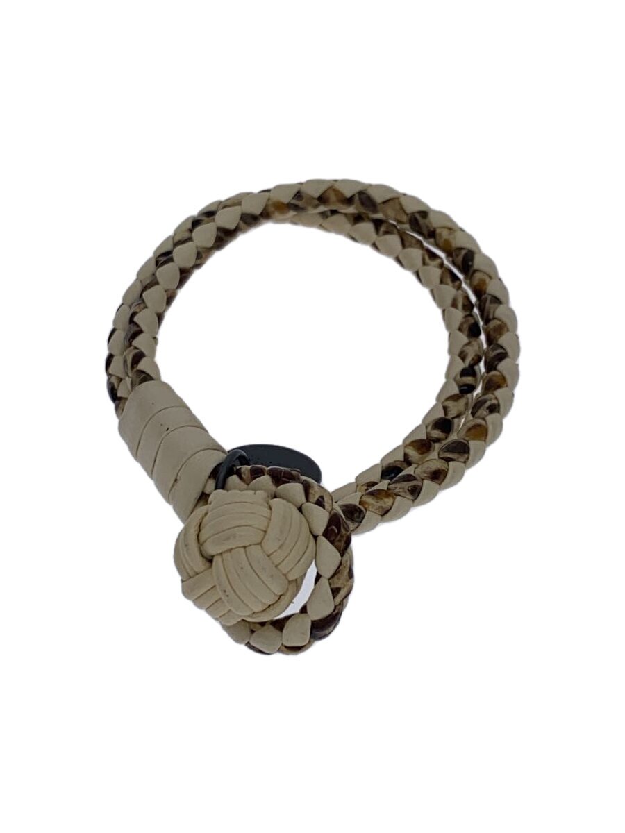【中古】BOTTEGA VENETA◆イントレチャート/汚れた状態有/腕輪/なめし革/IVO/レディース//【服飾雑貨他】